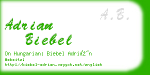 adrian biebel business card